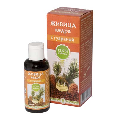 Живица кедра 12,5% с гуараной Живица кедра 12,5% с гуараной